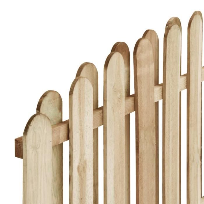 Haute qualité Clôture de jardin Panneau de clôture - Clôture Grillage Bois de pin imprégné 180x(155-170) cm *181549