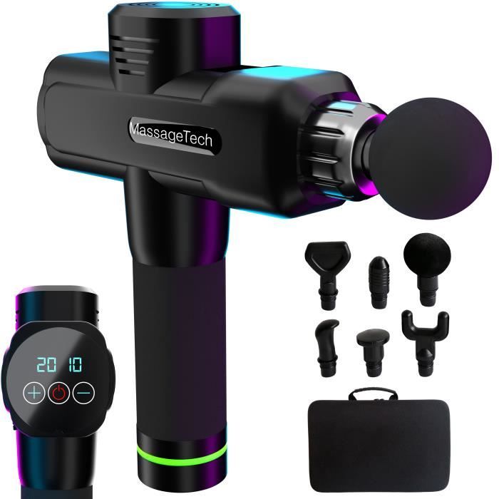 MassageTech - Pistolet de Massage Musculaire - Fascia Gun - Massage Gun - MARQUE FRANCAISE
