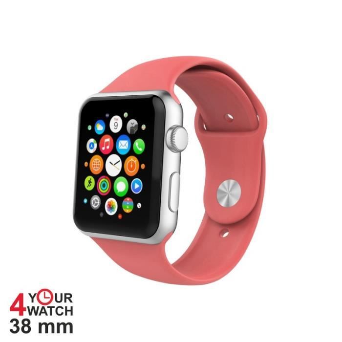 Bracelet silicone pour apple watch 38 mm Rouge