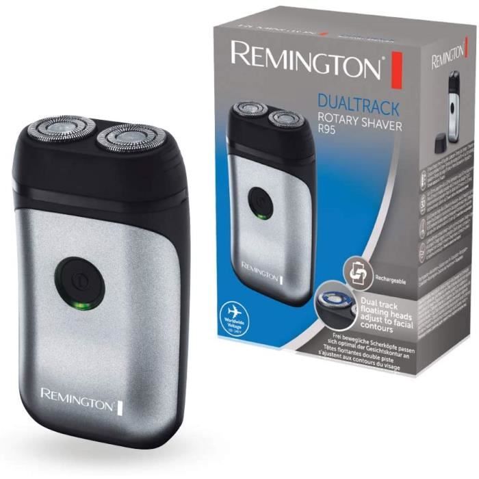 Remington Rasoir Electrique Rotatif de Voyage, Lames Acier Haute Qualité, Léger, Compact - R95 Dual Track