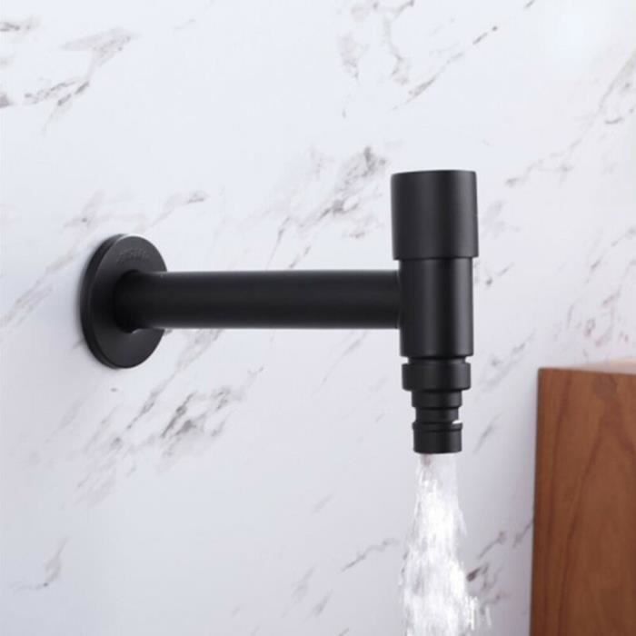 S-L robinet montage mural salle de bain vanité barre d'eau froide noir mitigeur~L*PL2727