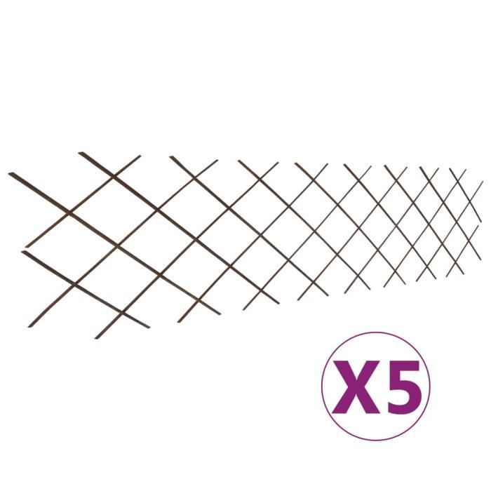 ♫7521 Clôture - Classique - Clôture de jardin Brise vue en treillis de saule 5 pcs 180x60 cm FNCM®