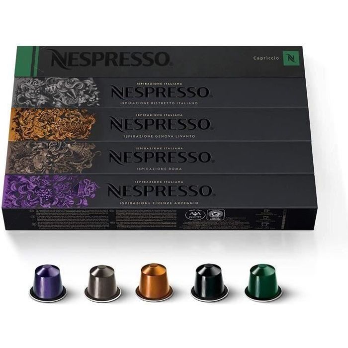 Nespresso - Lot de 50 capsules originales - Références mixtes