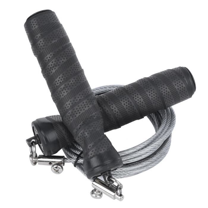 Tbest Saut de corde de poids Corde à Sauter à Poids Réglable Corde de Fil en Acier de Roulement Fitness pour Élèves Adultes