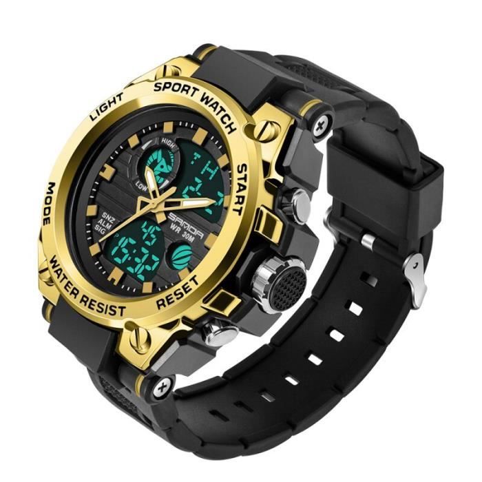 Taille or noir-G Shock Watches mens 2021 Military Sport Gshock Style Dual Display Male Watch For Men G Shok Clock Waterproof Hours