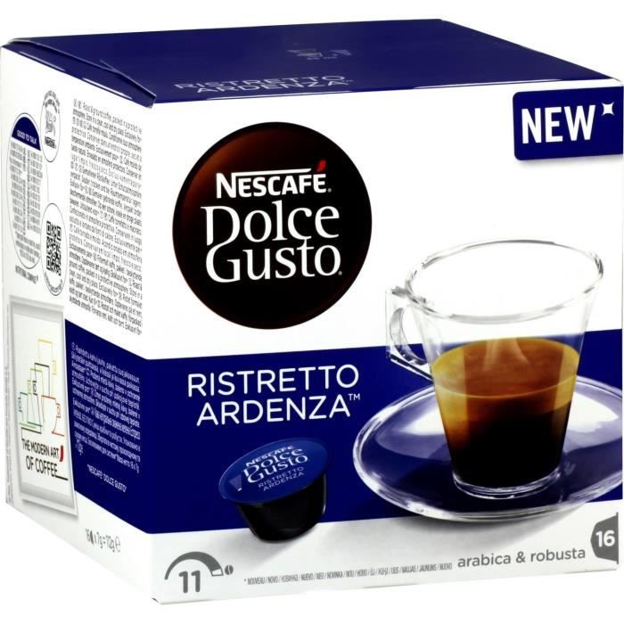 LOT DE 2 - DOLCE GUSTO Ristretto Ardenza Café - 16 dosettes - 112g