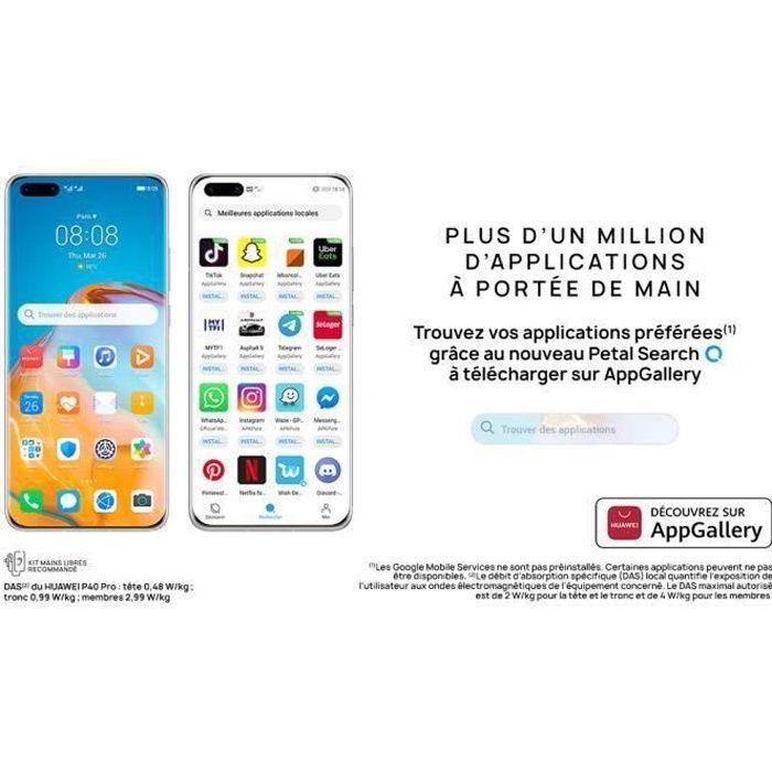 HUAWEI P40 Pro 256GO Or - Reconditionné - Excellent état