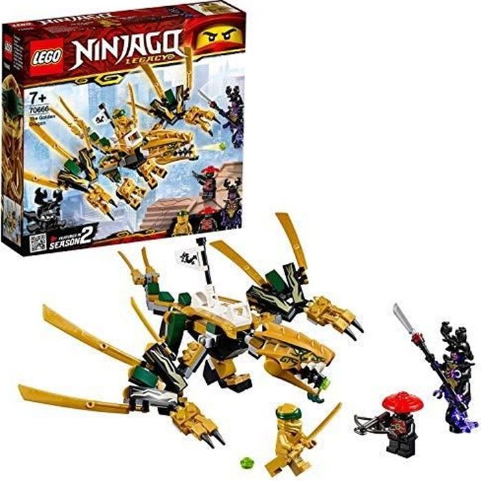 LEGO® NINJAGO® Le dragon d'or Jeu de construction, 7 Ans et Plus, 171 Pièces 70666 70666