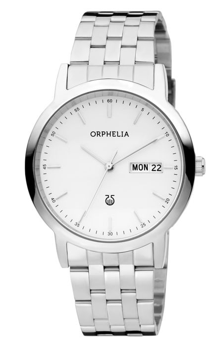 ORPHELIA - Montre Hommes - Quartz - Analogique - Bracelet en Acier inoxydable - Argent - OR62603