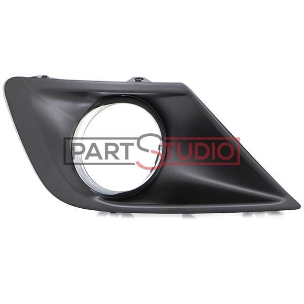 Grille pare chocs avant droit PEUGEOT 207 07/09 => (pour antibrouillards), noir avec jonc chromé = 7452ZZ