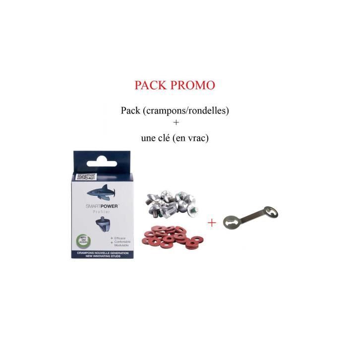 Crampons rugby / football - Pack promo Profiler 8/11 mm adidas (crampons/rondelles) - Smart Power TU Blanc