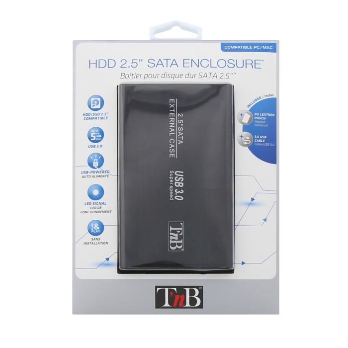 T'NB Etui pour disque dur ESSENTIAL - 2.5- - Noir