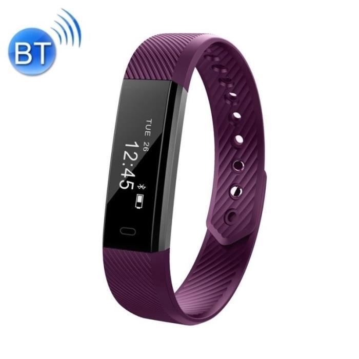 Montre connectée sport ios android smartwatch bluetooth cardio podomètre Violet