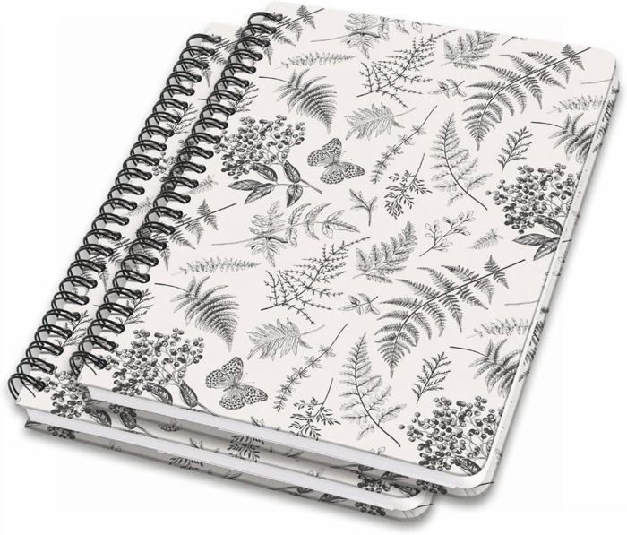 Lot De 6 Carnets à Spirale A6 - 80 Feuilles Quadrillées (5x5 Mm) Chacun - Couverture En Kraft Rigide - Idéal Notes, Croquis, Bullet Journal