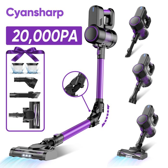 Aspirateur Balai Sans Fil 6 en 1 CYANSHARP P8