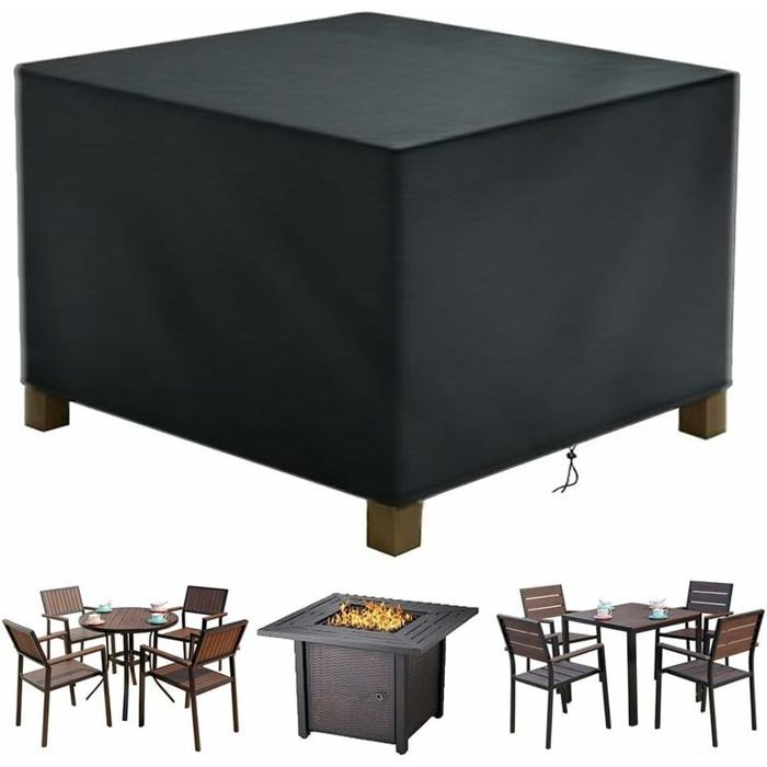 Housse de Salon de Jardin en Tissu Oxford 420D Couverture de Protection pour Meubles de Jardin 120 x 120 x 74 cm PZCC