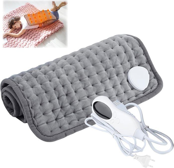 Surmatelas Chauffant 200x180 Cm - 5 Niveaux Température, Arrêt Auto, Protection Surchauffe - Flanelle Douce, Lavable