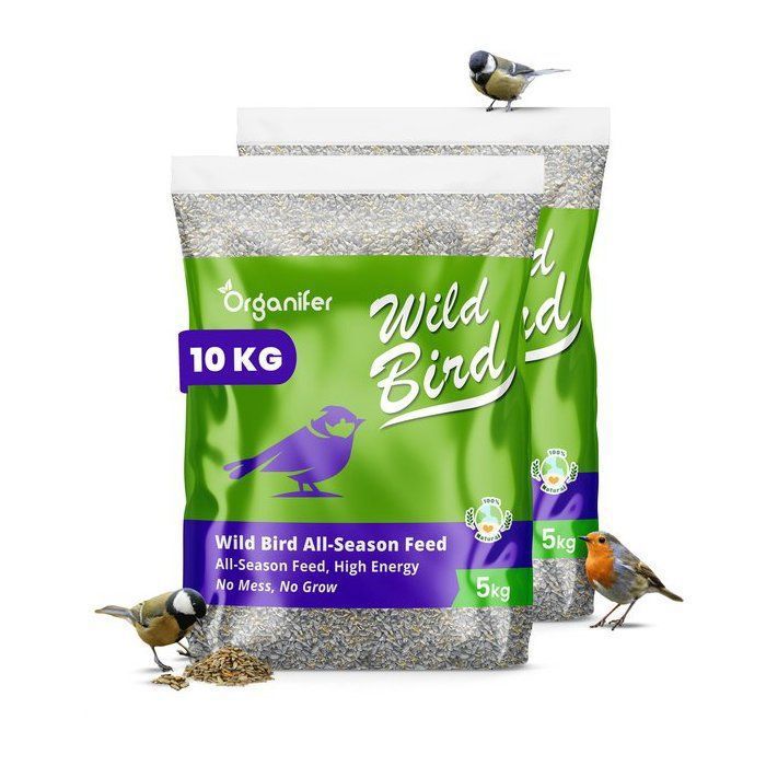 Graines - Nourriture Pour Oiseaux De Jardin - Organifer - Haute Énergie Pas De Salissure Pas De Germination - 10 Kg
