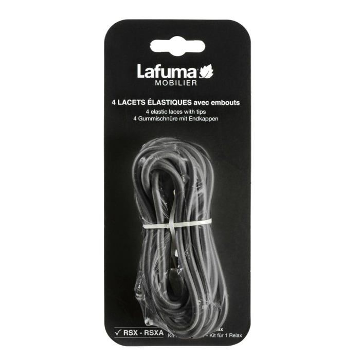 Set de 4 Lacets Élastiques - Lafuma - LFM50659406 - Universel - Noir - Pliable Set de 4 Lacets Élastiques - Lafuma - LFM50659406 - Universel - Noir - Pliable