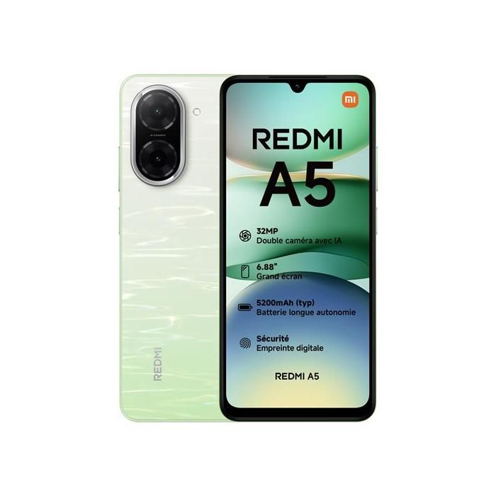 Smartphone - XIAOMI - Redmi A5 - 4Go RAM - 128Go ROM - 6.88