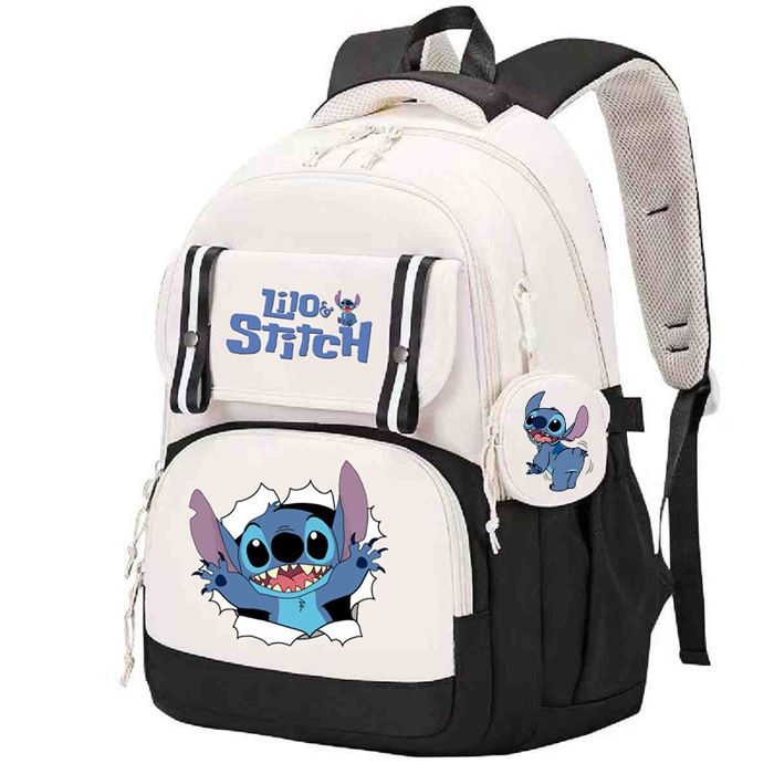 Sac à Dos Scolaire Stitch Beach Avec Chariot - 33x15x42 Cm, Dos Et Bretelles Rembourrés, 2 Ans Garantie - 8