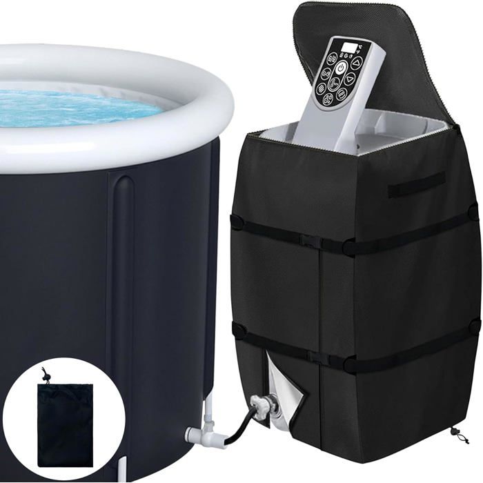 Couvercle De Pompe De Chauffage De Spa pour SpaHousse de Spa Ajustable et Pliable avec Cordon et Boucle
