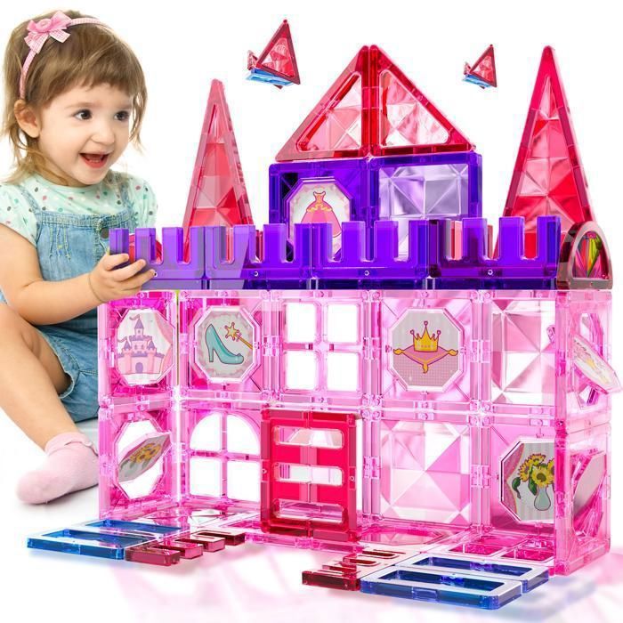 Bloc De Construction Magnétiques Enfant [Amélioré]2 3 4 5 6 7 8