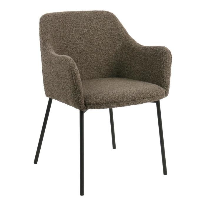 Alba chaise de salle à manger avec accoudoirs brun. Alba chaise de salle à manger avec accoudoirs brun.