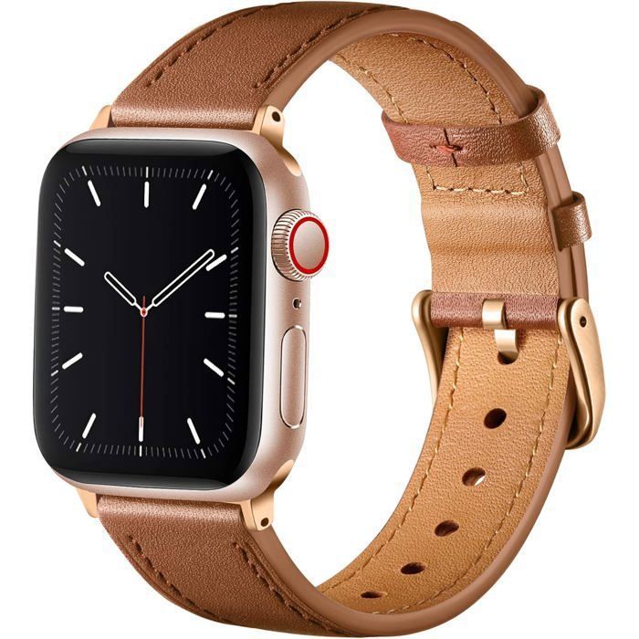 BRACELET POUR MONTRE CONNECTEE - Fleuve - Bracelet cuir Apple
