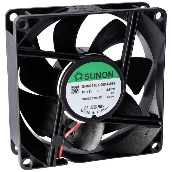 Ventilateur de refroidissement électronique SUNON 80x25 mm 24 V DC IP68 60 CFM Série GE - vue 2