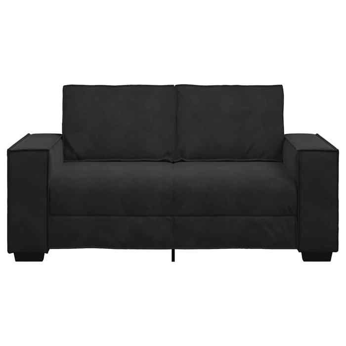 Promotion janvier Canapé à 2 places - MANGO - SOFA DOUBLE - Noir 120 cm - velours - SS1163