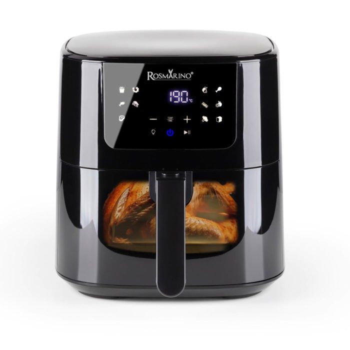 Friteuse sans huile Rosmarino Infinity Vision XL 5 L avec fenêtre écran LED 11 programmes 200°C