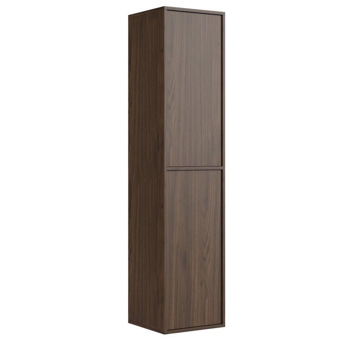 Armoire de rangement Mali 38 x 33 x 160 cm - Brun noyer - Colonne suspendue 2 portes Armoire de rangement Mali 38 x 33 x 160 cm - Brun noyer - Colonne suspendue 2 portes