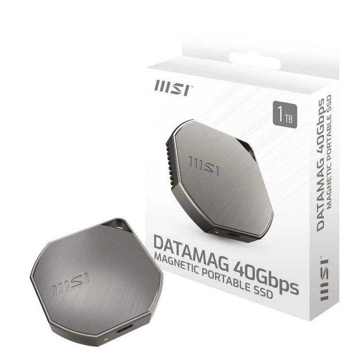 MSI DATAMAG 40GBPS 1TB lecteur à circuits intégrés externe USB Type C USB 3.2 Gen 2x2 - vue 2