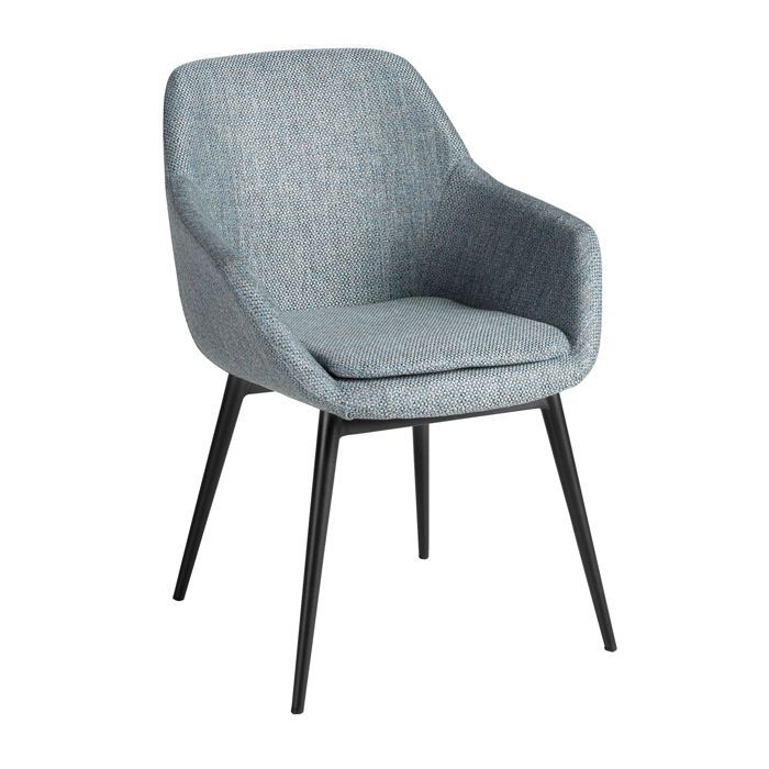 Chaise en tissu bleu gris marbré 4221 ANGEL CERDÁ