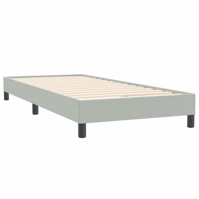 Petit simple/Sommier à lattes de lit - Cadre de lit 1 PLACES - sans matelas gris clair 80x220cm 514129epp35l