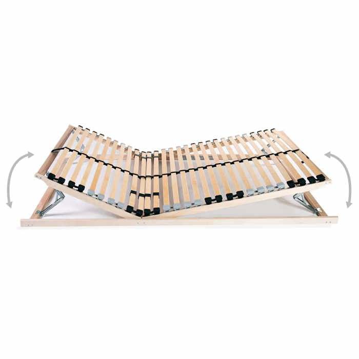 CHEZ ZENG Sommier à lattes sans matelas avec 28 lattes 7 zones 80x200 cm LL3088