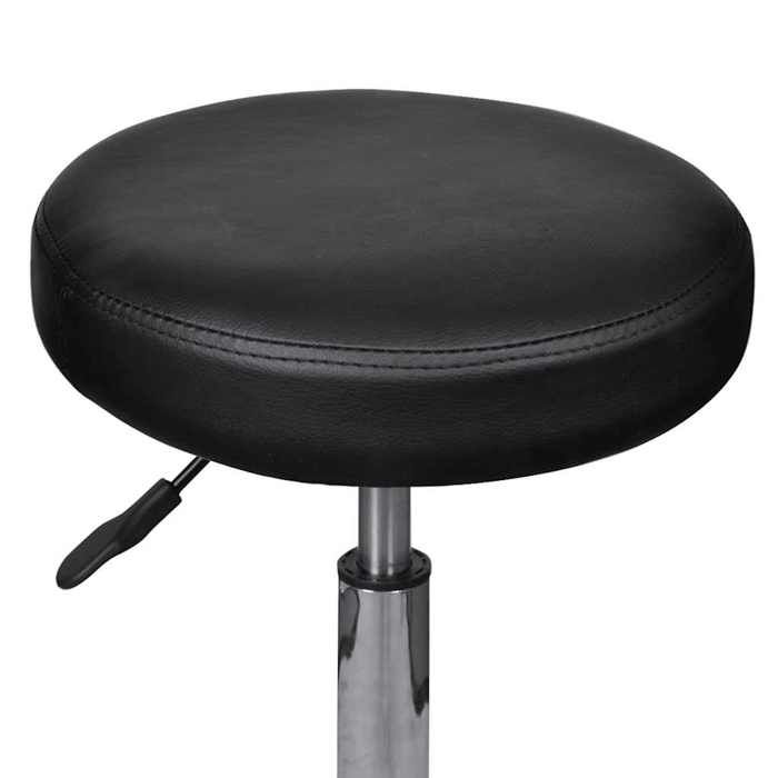 Promo“Tabourets de Bureau Lot de 2 Noir 355 x (64-84) cm (diamètre x H) 355 x 84 cm avec assise rembourrée pour Bar et Cuisine 25