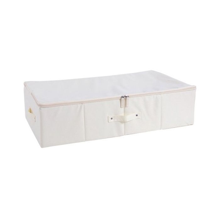 Boîte de rangement robe de mariée - Tissu blanc - Coffret souvenir sous lit - Pour maison détente et voyage