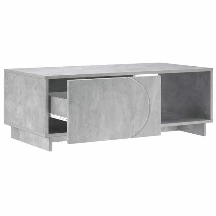 Table basse Gris béton - vidaXL - 95x50 5x35 cm - bois d’ingénierie - Espace de rangement - Capacité 20 kg 777878