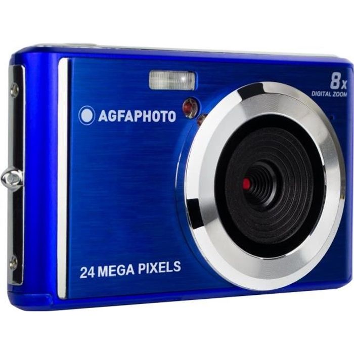 AGFA PHOTO Realishot DC5500 - Appareil Photo Numérique Compact, 24 MP, 2.4'' LCD, Zoom Digital 8x, Batterie Lithium - Bleu