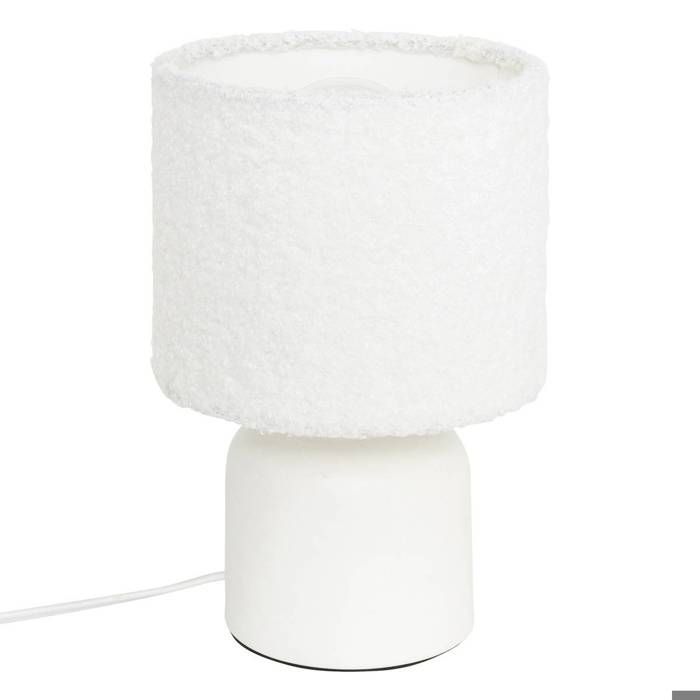 Lampe à poser Bona bouclette blanc H22cm - Atmosphera Créateur dintérieur