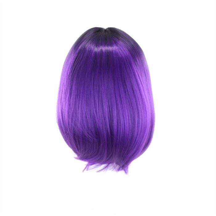 perruque violette cosplay