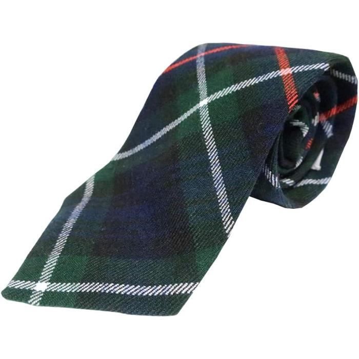 King & Priory Cravate De Cocher Traditionnel Tartan Rouge Et Jaune - Tissu Doux Premium