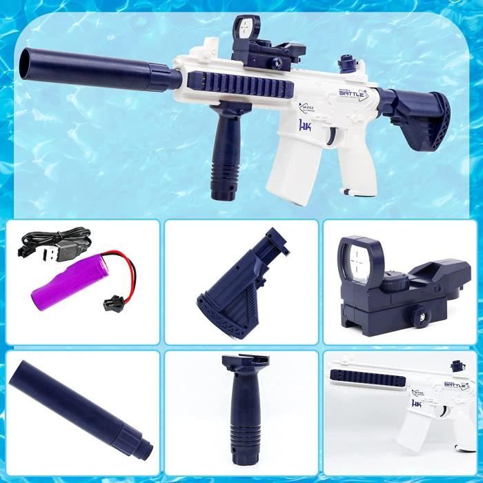 Pistolet à eau Gatling Pistolet à eau électrique rotatif Ice Blast Light-up Emitting Toys Backpack Double Barreled Gatling Water Gun Set Pistolet à eau Gatling Pistolet à eau électrique rotatif Ice Blast Light-up Emitting Toys Backpack Double Barreled Gatling Water Gun Set