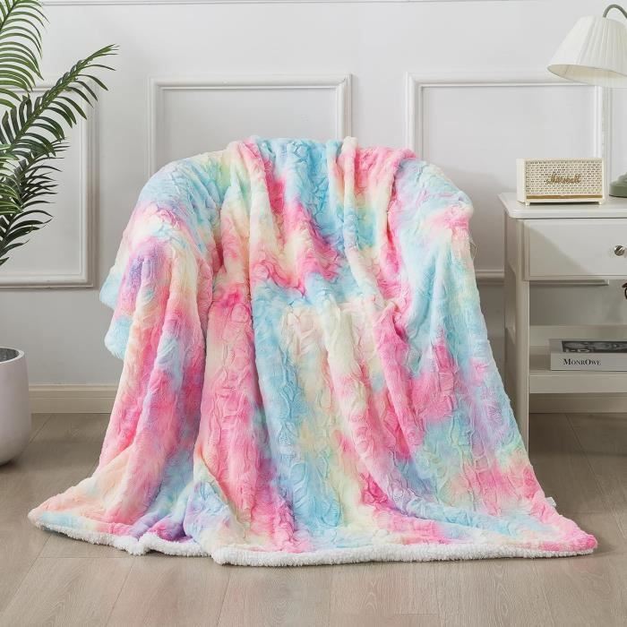 LILIlaobiao - Couverture Polaire Motif Amérindien Mohicans - Taille 200x230 Cm - Fausse Fourrure Cachemire - Pour Canapé, Lit Ou Pique-nique