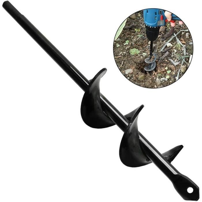 Foret Hélicoïdal De Jardinage 4x22 Cm – Mèche Tarière Pour Perceuse Sans Fil, Creuser Des Trous De Plantation