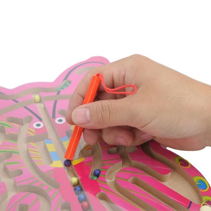 JTLB Labyrinthe à Billes En Bois – Puzzle D'équilibre 32,5 X 28,5 X 8 Cm – Pour Adultes, Enfants, Seniors – Stimule La Concentration