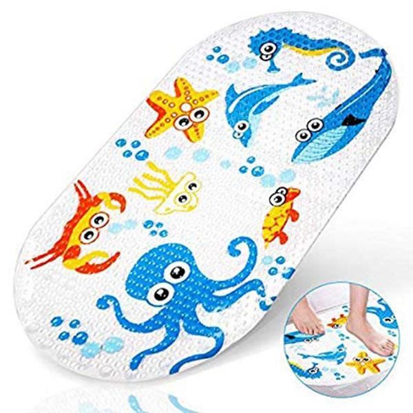Tapis De Bain Antiderapant Tapis De Douche Avec Ventouses Pour Bebe Enfant Pour Salle De Bain Baignoire Cartoon Imprime 69 X 38 Cm Cdiscount Maison