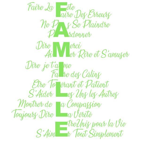 Sticker Citation Mesostiche Et Acrostiche Famille 35x30 Cm Vert Citron Tex053 Cdiscount Maison Sticker Citation Mesostiche Et Acrostiche Famille 35x30 Cm Vert Citron Tex053 Cdiscount Maison
